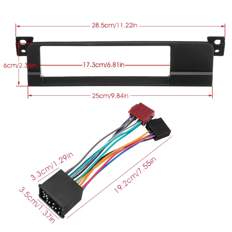 Car 1 Din Radio Fascia Adaptor Panel For BMW 3 Series E46 1998-2005 Accessories Parts CD DVD Stereo Frame Installation Kit