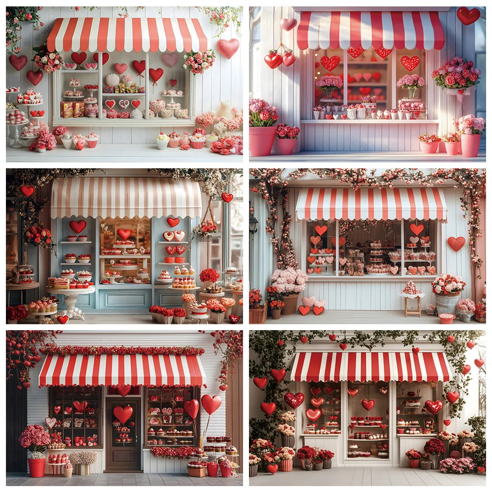 

Valentines Day Photography Background Love Cake Shop Flowers Sweet Cupcake Baby Family Couple Photo Shoot Props Party Decor Gift