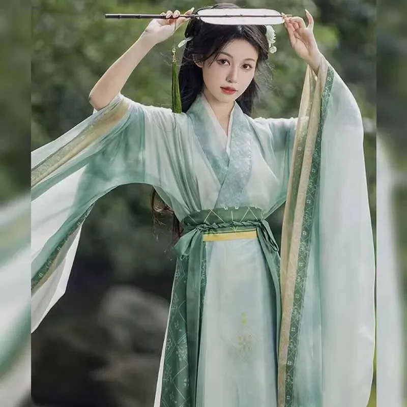 

Women Hanfu Dress Chinese Traditional Green Hanfu Female Halloween Carnival Cosplay Costume Party Hanfu Dress Dance Dress