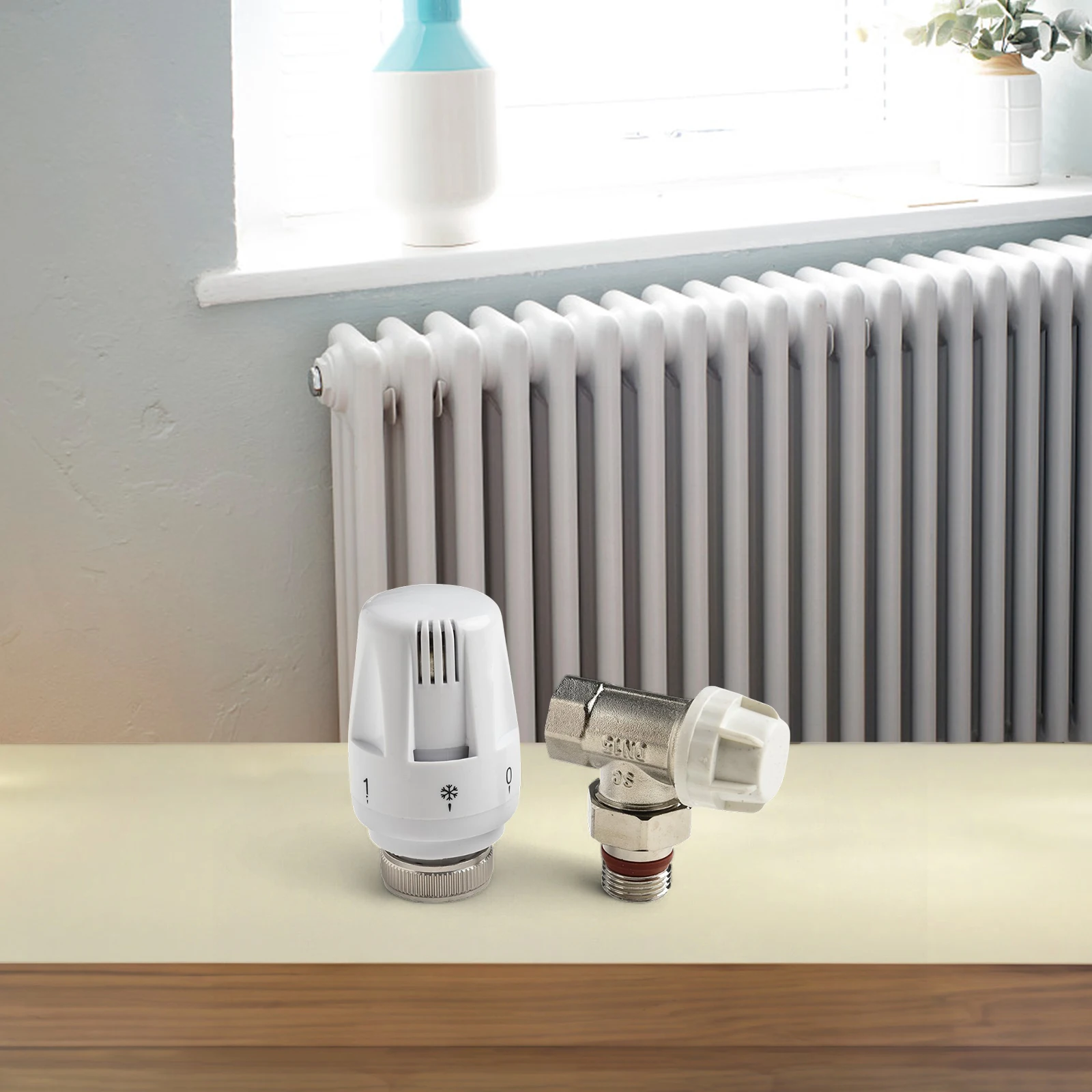 Automatic Thermostatic Radiator Valve Copper G1/2 G3/4 Angle Type For Floor Heating System Precise Temperature Control Energy Sa