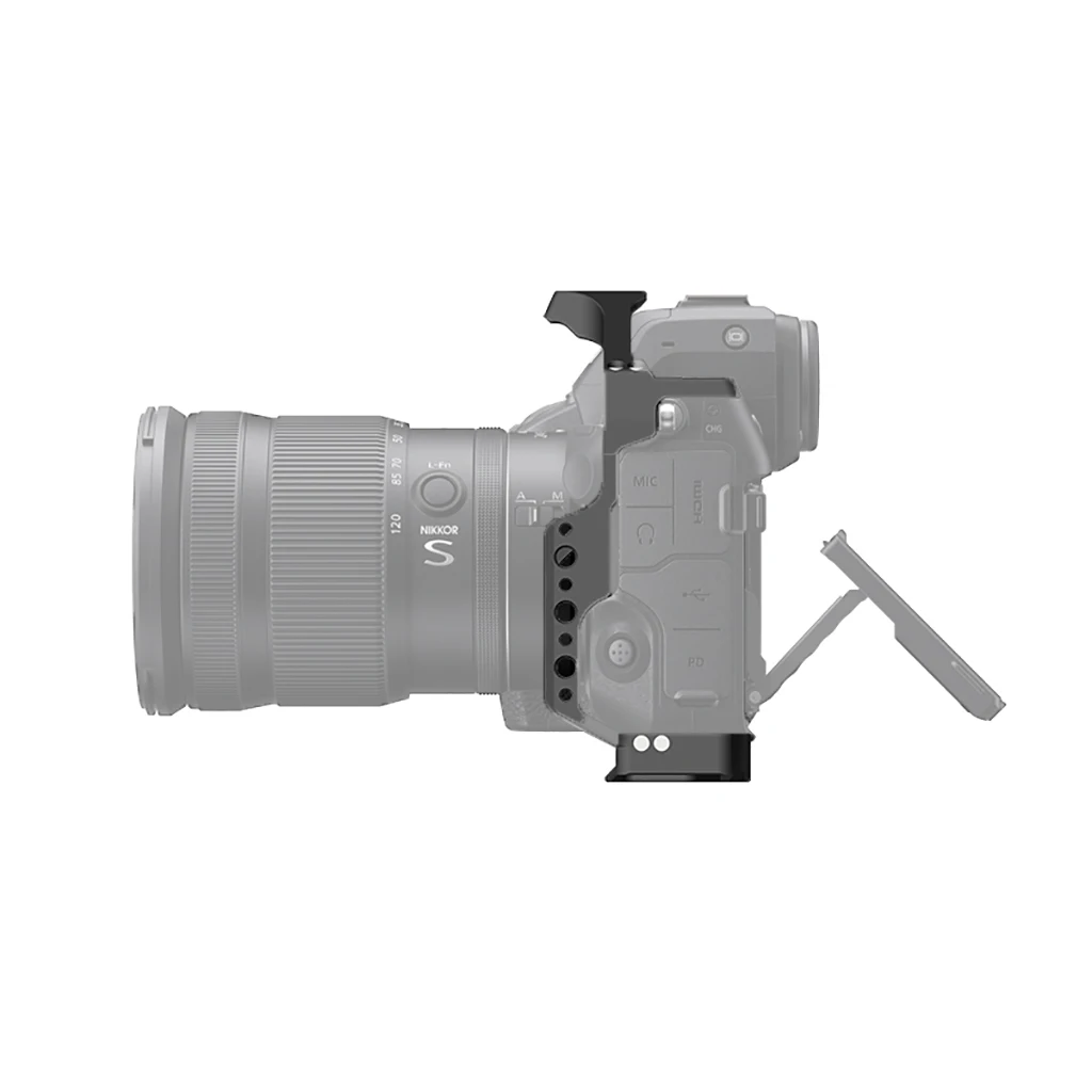 كاميرا كاملة من سبائك الألومنيوم ، قفص فيديو لنيكون 8 مع حامل حذاء بارد ، قفص zway وخيط ، أركا مدمج ، لوحة تحرير سريعة