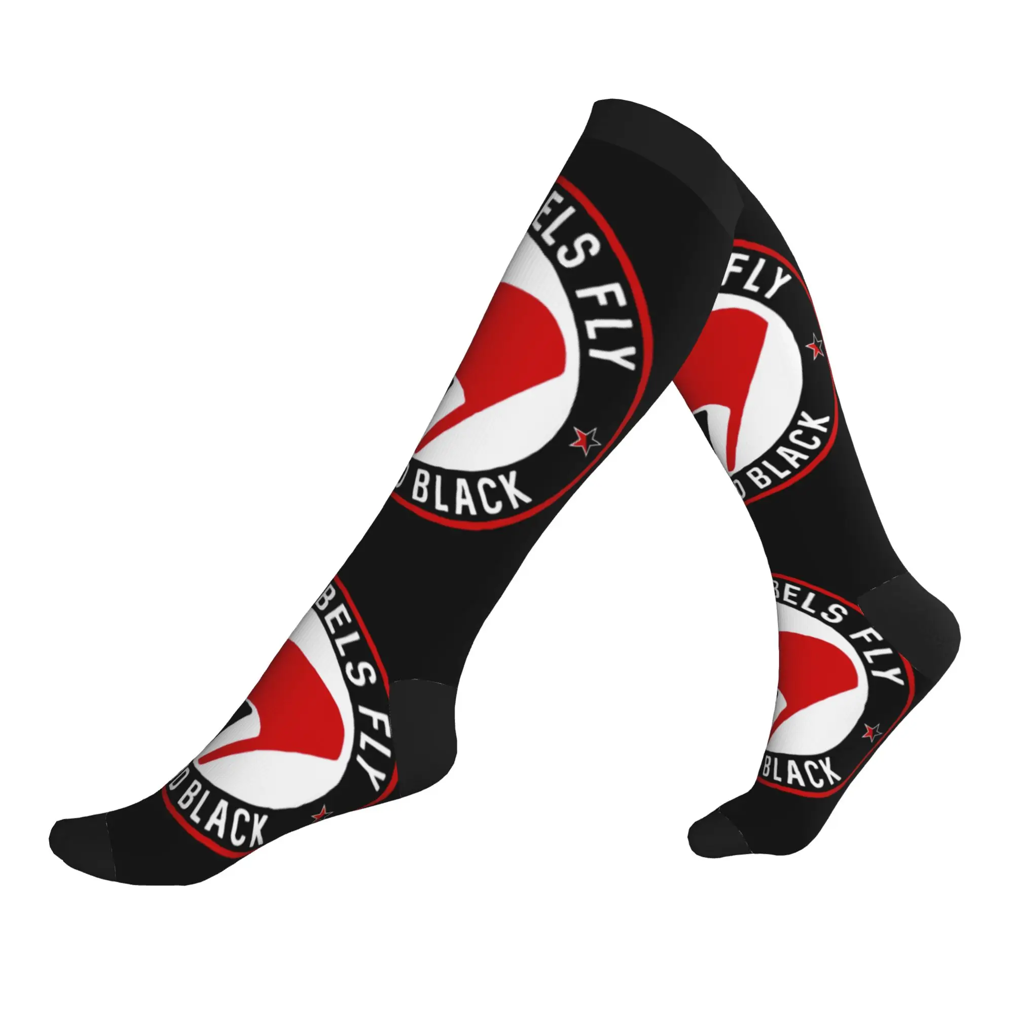 

Cool Printed Antifaschistische Aktion Antifa Socks for Women Men Stretch Summer Autumn Winter Sports Compression Socks