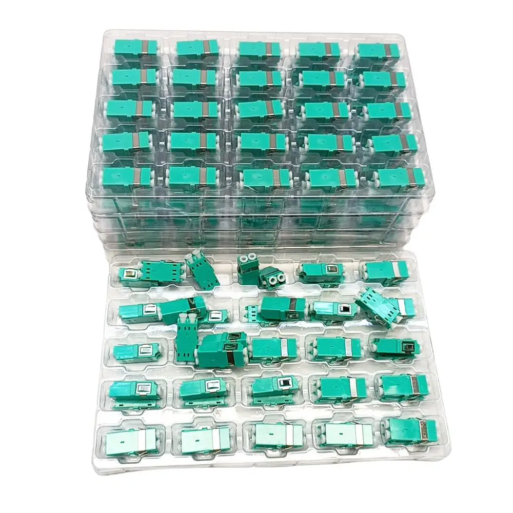 Optischer Faserkoppler LC UPC OM3 Multi-Mode Duplex Glasfaseradapter LC/UPC Glasfaserflansch ohne Ohren