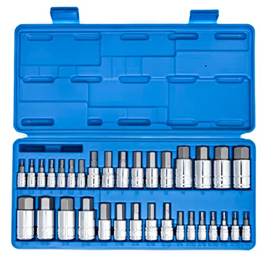 

10388A Master Socket Set 33-Piece and Socket Set S2 Steel 5/64'-3/4' 2mm-19mm