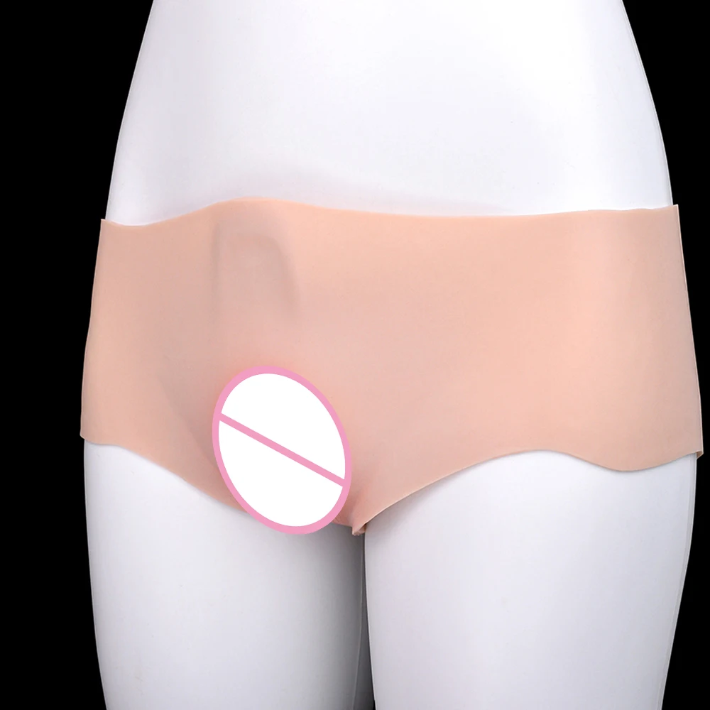 Soft Skin Texture Realistic Insertable Vaginal Panty Wearable Fake Vagina with Vivid Clitoris For 18+ Men Penis Hiding Gaff view 3