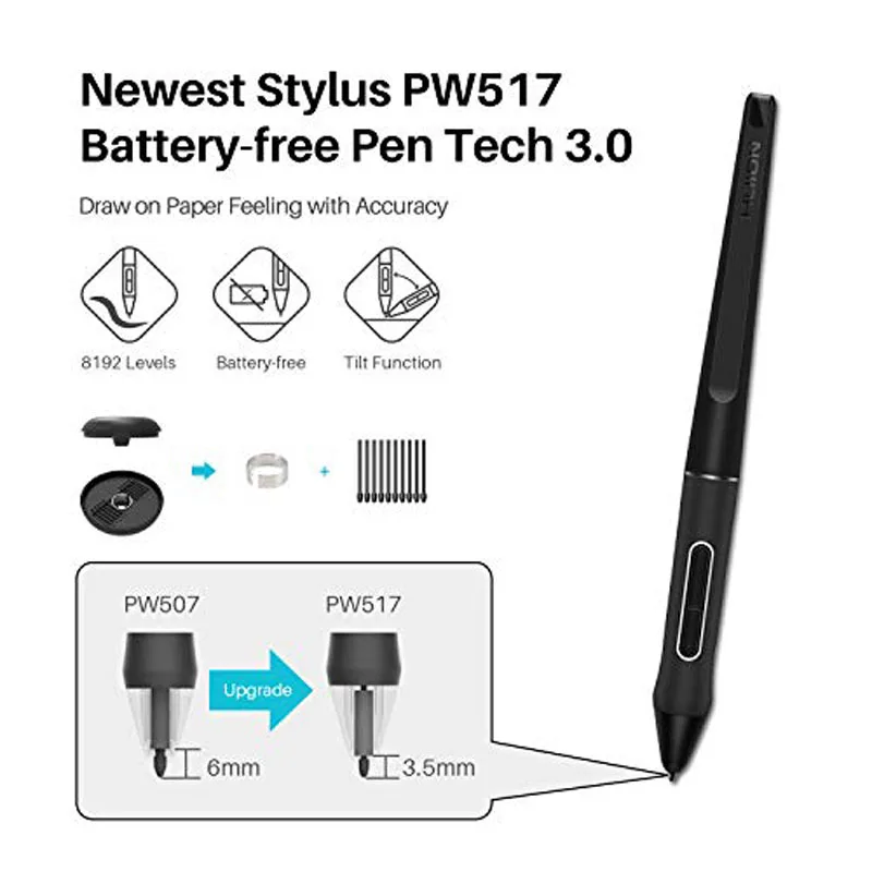 HUION KAMVAS 12/13/16 Drawing Tablet with Screen, Full-Laminated Digital Art Tablet with PenTech 3.0 Stylus  Adjustable Stand