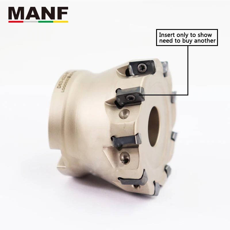 MANF MFH03R cutter head MFH03R face mill cutter head for LOGU0303 milling cutter insert 50 63 8 flute shock-resistant end mill