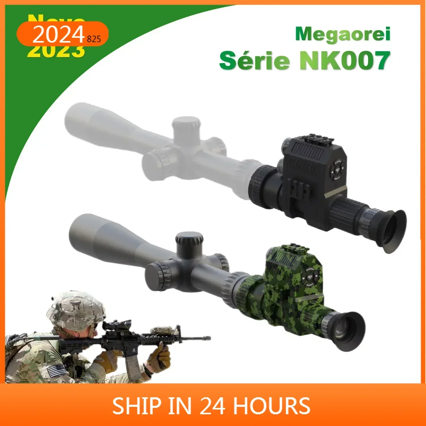 

NEW Megaorei 2024 New 1080P High-definition Full Screen Laser Infrared Monocular Hunting Night Sight InstrumentNV