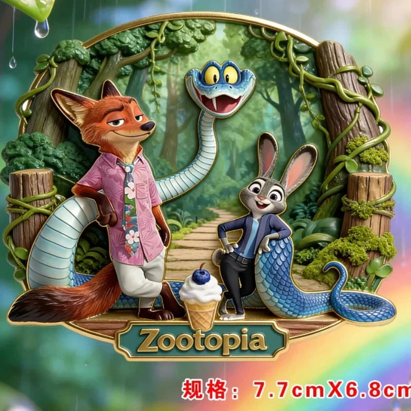 Judi Nick Gary Zootopia 2 metalen magnetische echte koelkaststicker culturele creatieve herdenkingsfestival verjaardagscadeau