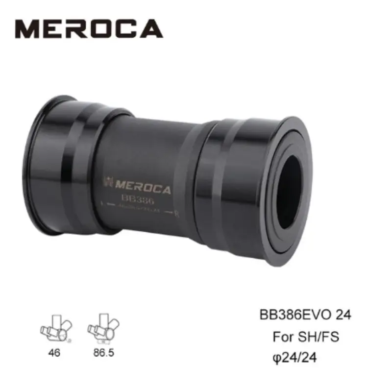 MEROCA BB386 Press Fit Bicycle Bottom Bracket Install Tool Steel Ceramic Bearing 24 30mm MTB Road Bike BB DUB For  Crankset