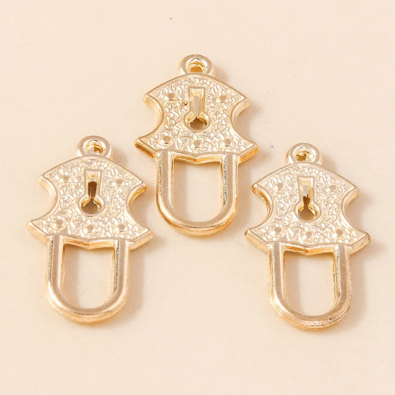 Leslie 20 Stück Gold Silber Farbe Vorhängeschloss Schlüssel Charm Anhänger Schmuck Zubehör Retro Schlüssel Charms DIY handgemachte Schmuckherstellung Handwerk – Detail 5