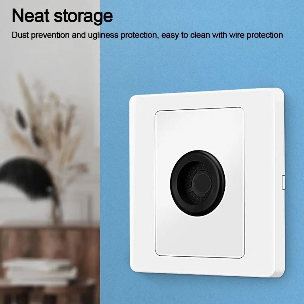 Electrical Supplies With Rubber Pad Wall Blank Panel With Outlet Hole 86Type Cable Panel Cable Cover Office