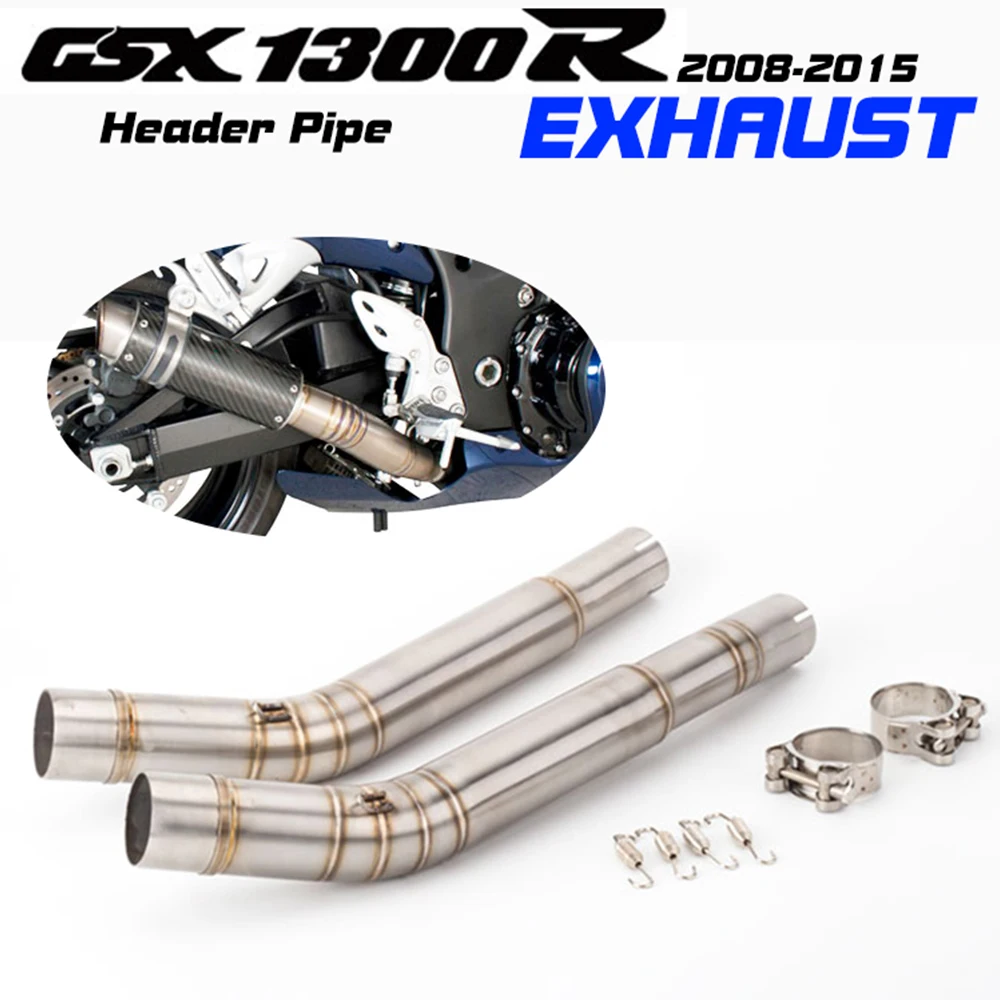 Motorcycle Exhaust Escape Modify Left Right Side Link Pipe Connect 51mm Muffer For Hayabusa GSX1300R 2008 - 2015
