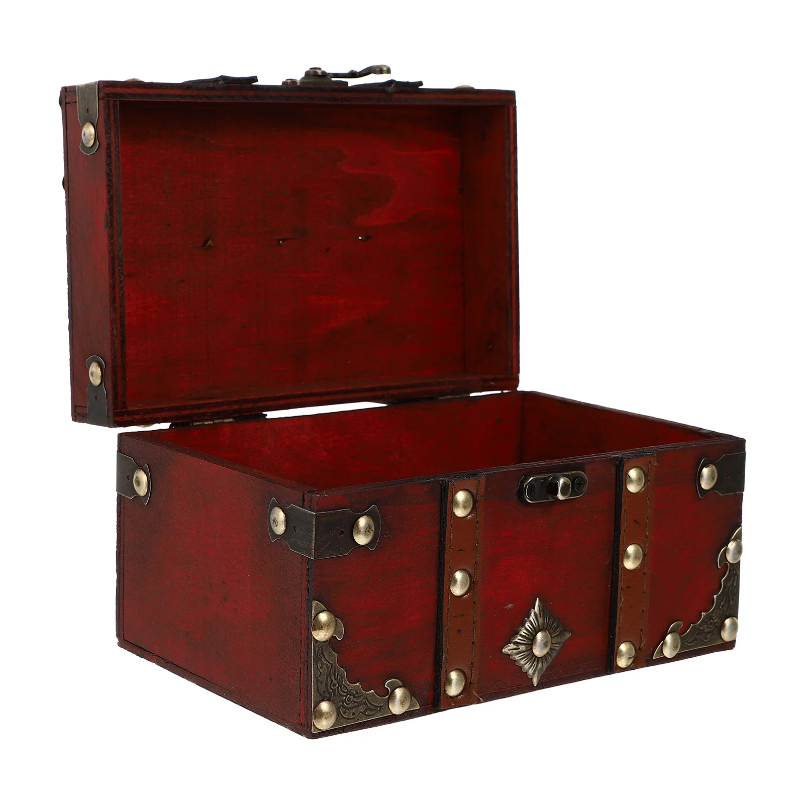 

Retro Wooden Square Storage Box Delicate Jewelry Organizer Desktop Holder Vintage Case for Home Office Essential Oil Bracelet