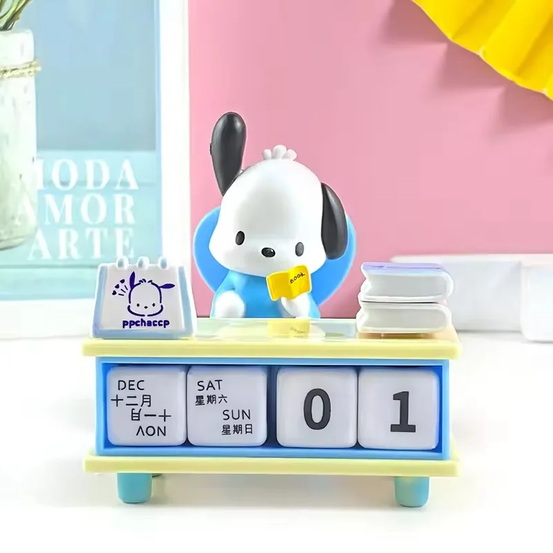 2025 New  Desk Calendar Series Ornaments Cute Kuromi Pochacco Tabletop Ornaments Birthday New Year Gift For Children image 6