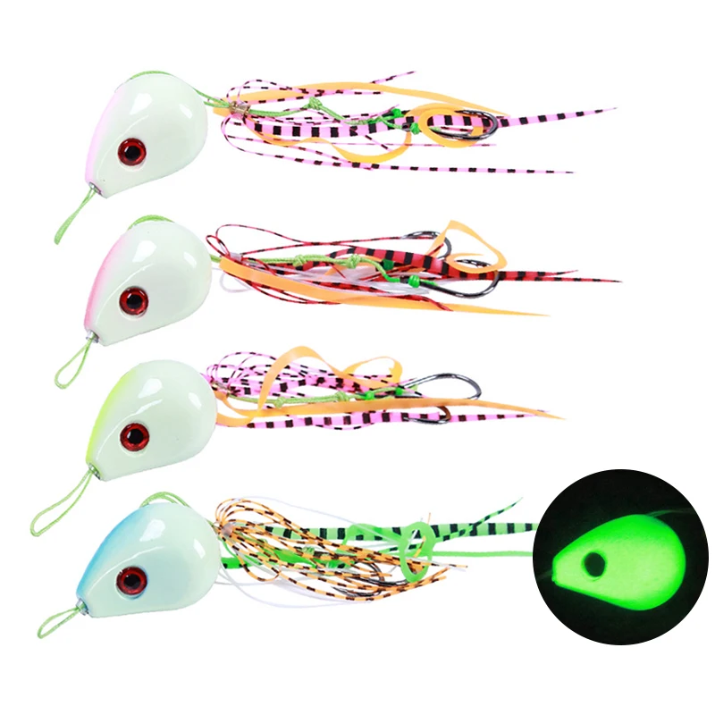 

1pc 60g 80g 100g 120g 150g 200g Inchiku Luminous Metal Jigs Lure Jigging Lures 3D Eyes Lead Jig Head Boat Fishing Baits