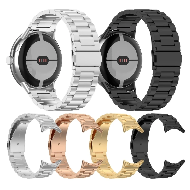 For Goo-gle Pixel Watch 3 41mm/45mm Watch Adjustable Band Straps Stainless Steel Wristband Bracelet Wear Resistance Unisex