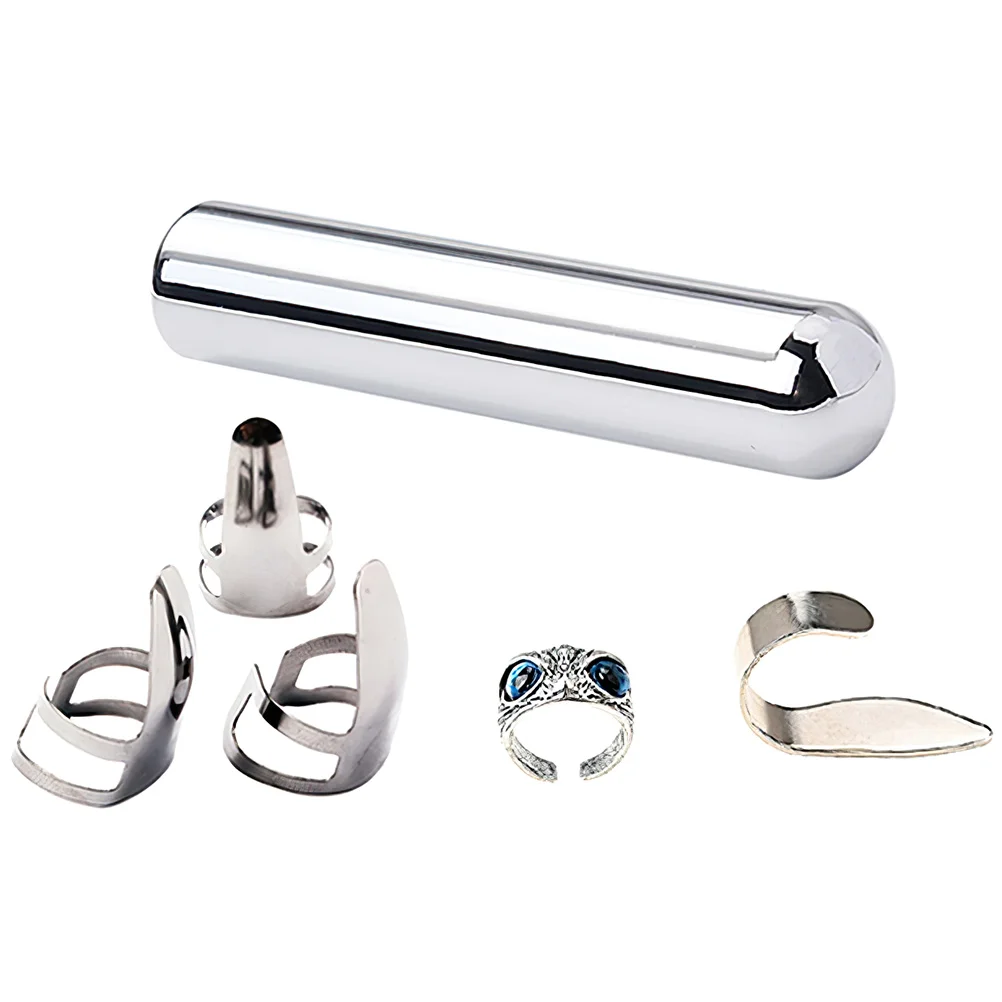 

Cat Eye Ring Set Finger Slider for Guitar Protectors Metal Picks Accesories Namely Bars Poster Thumb