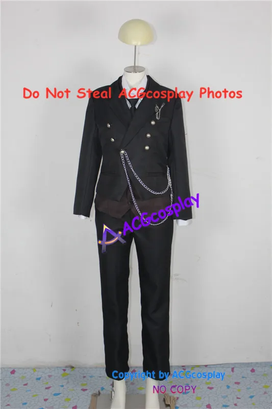 Kuroshitsuji Black Butler Sebastian Michaelis cosplay costume acgcosplay Without chest pin ornament