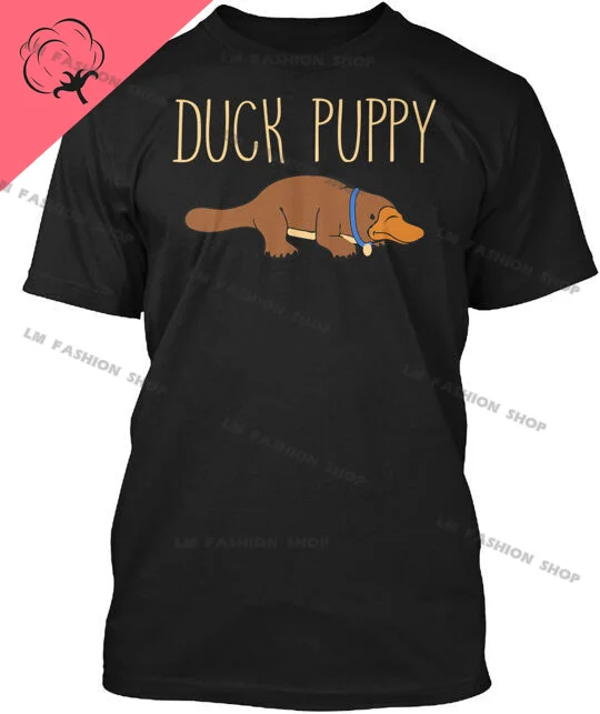 Duck Puppy Platypus Funny Anima Graphic TShirts Men's Clothing Short Sleeve Tops Cotton Tees Women's Printed T-Shirt