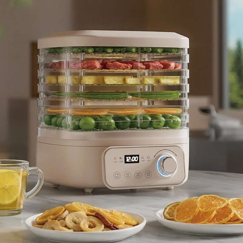 220V Smart Food Dryer Visible Multi-layer Home Temperature Controlled Dried Fruit Machine Timed Air Dryer Food Freeze Dryer