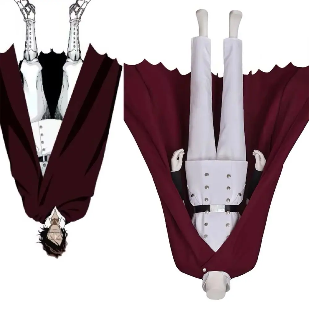 

Yhwach Cosplay Costume Men White Uniform with Red Cape Fantasy Suit Halloween Carnival Party Outfits