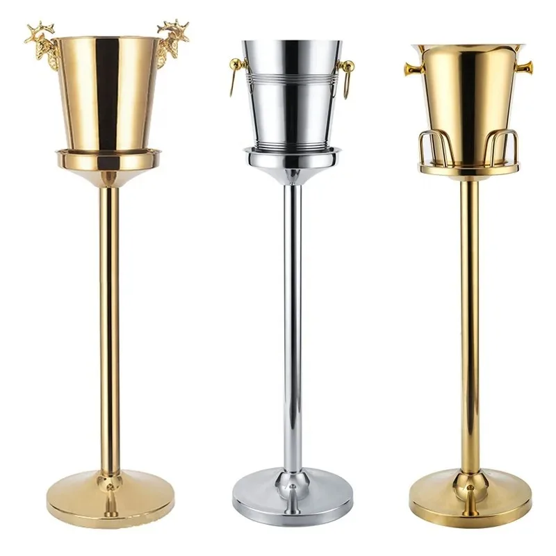 Bar accessory champagne cooler ice bucket stand luxury wine bucket holder for party