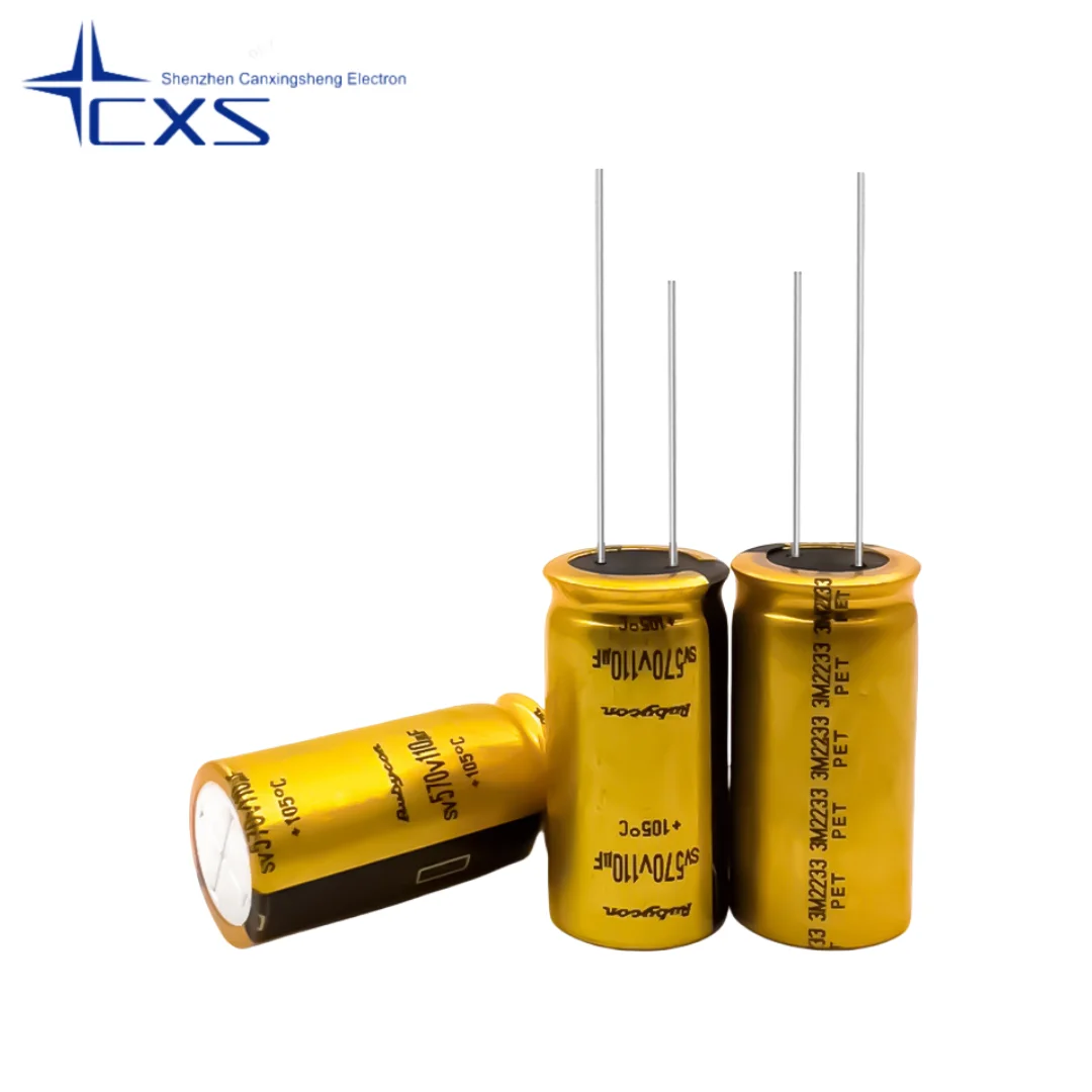 

2PCS Japan Ruby 570V110UF Volume 18*35mm 105 degree 110UF570V Gold Tank Machine High Voltage Filter Electrolytic Capacitor