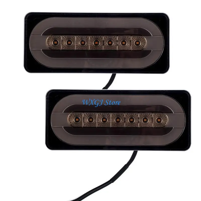 

37JE 1 Pair Tail Brake Lamp Replacement 12V-24V Side Marker Light 55Leds Rear Light