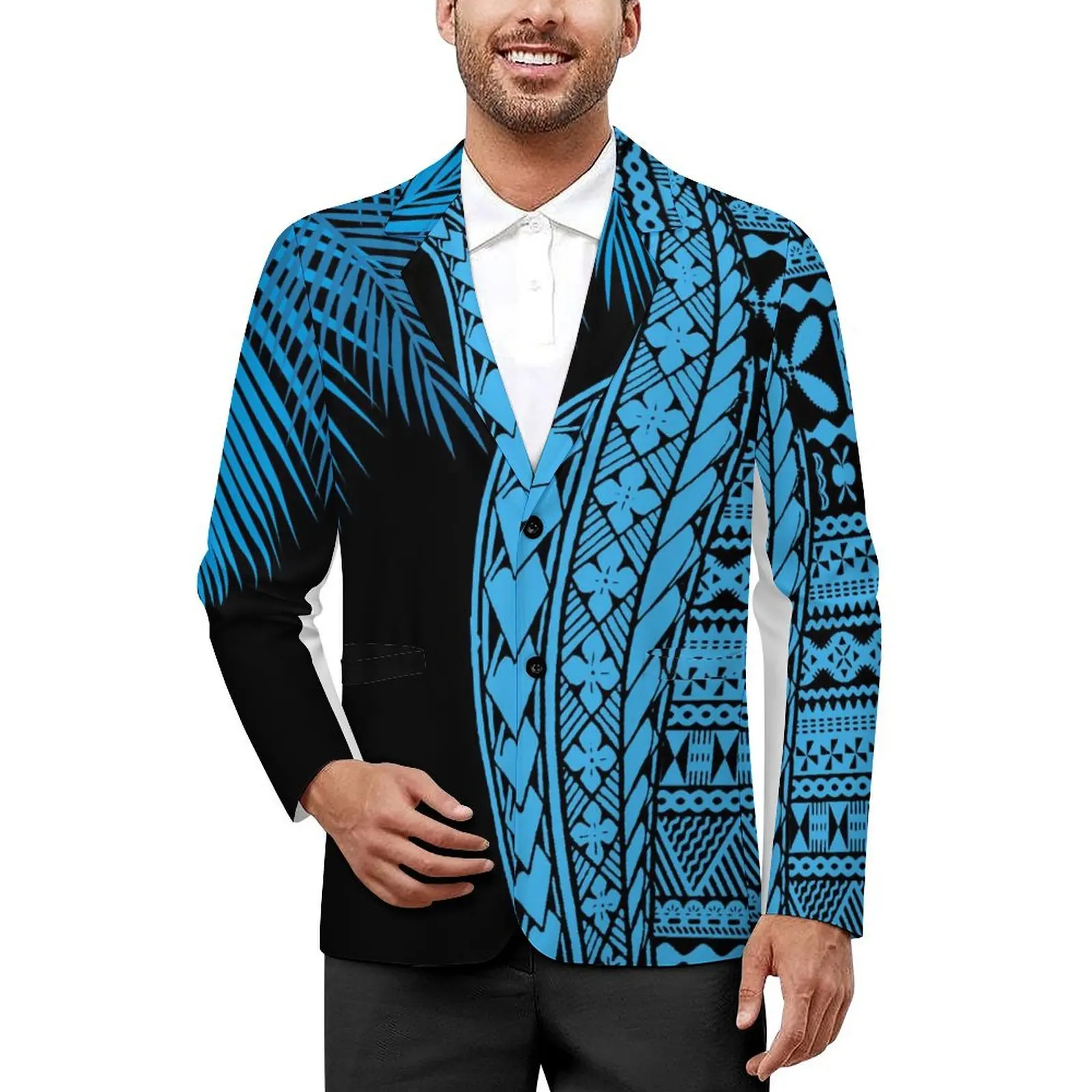 Factory Custom Father\'S Day Gift Polynesian  Clothing  Samoan Tribal Slim Fit Men\'S Suits Casual Blazers For Men