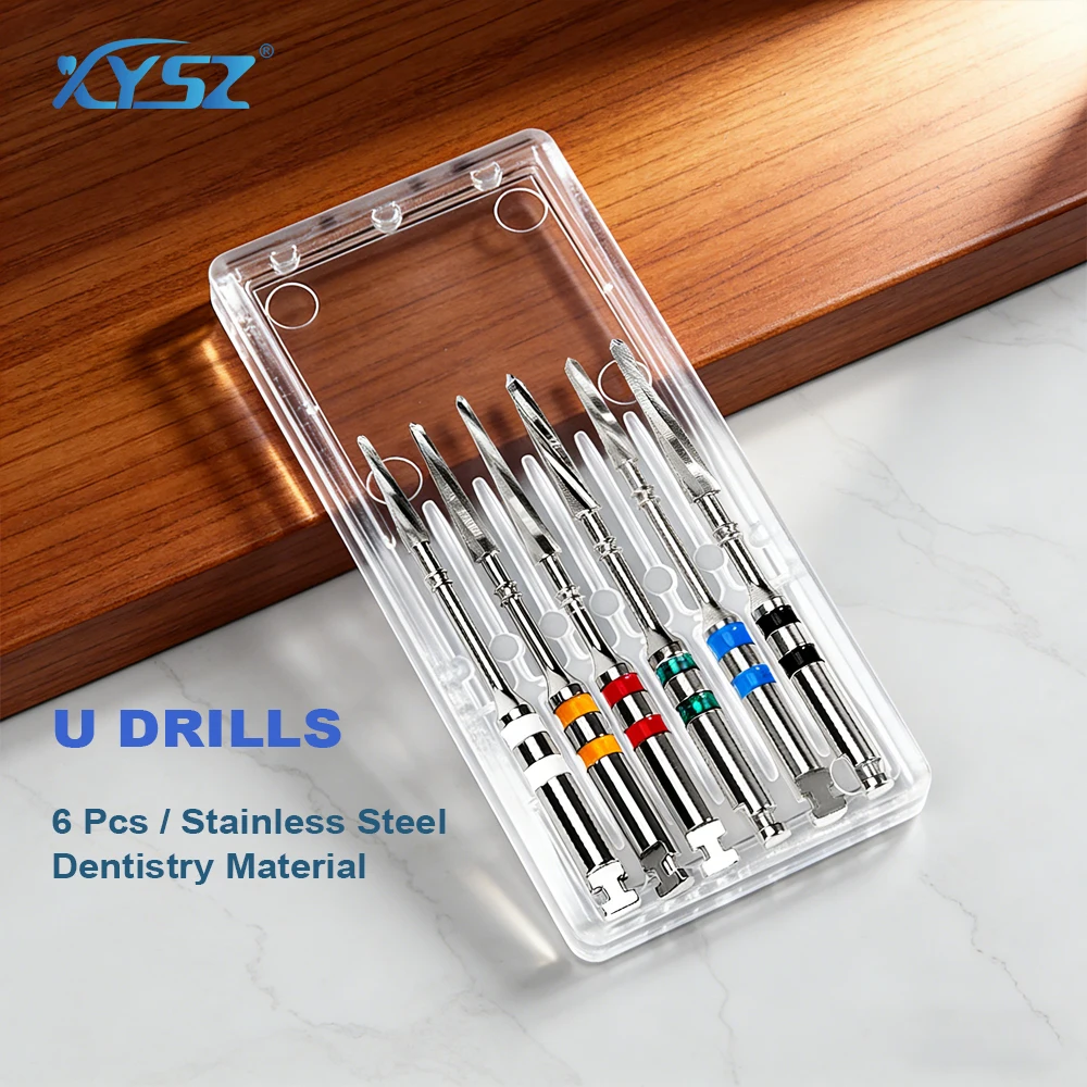 

XYSZ Dental Stainless Steel U Drill Reamers Engine Use Root Canal Fiber Post Preparation Drills Dentist Clinic Lab Material