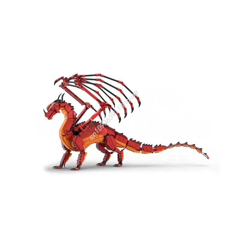 1240 Uds. MOC SkyWing alas fuego modelo de bloques de construcción regalo de Navidad juguetes de arquitectura DIY Idea creativa ladrillo niños