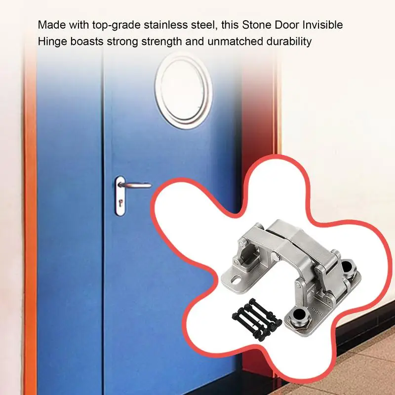 Door Invisible Hinge Heavy Duty Stainless Steel Concealed Hinges Multifunctional Large Opening Invisible Fire Hydrant for Indoor