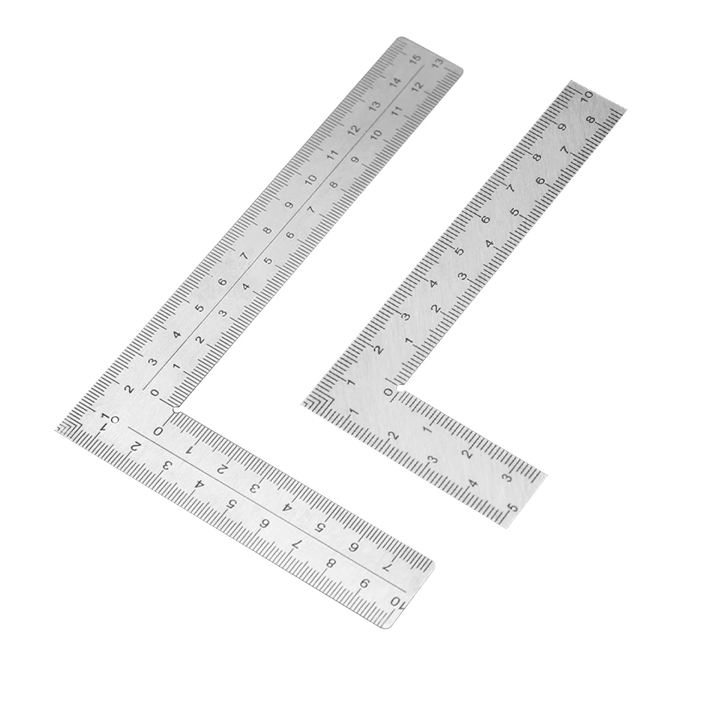 Mini Right Angle Ruler Measuring Layout Tool Stainless Steel Square 90 Turning Ruler Precision For Building Framing Gauges