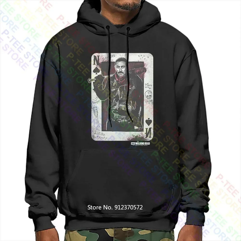 The Walking Dead Twd Negan Playing Card Walkers Zombies هوديي بلوزات الشارع الشهير الهيب هوب هوديس