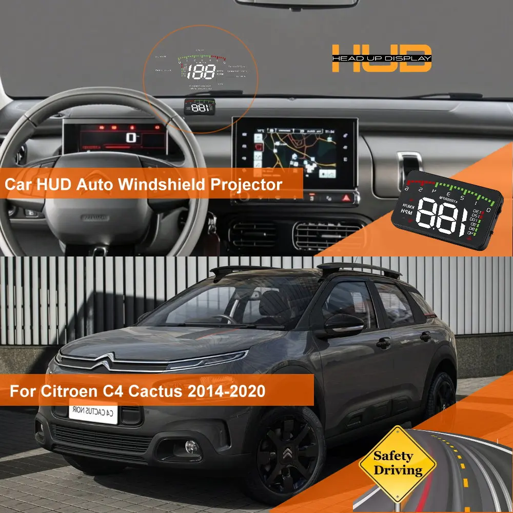 

Car HUD Head Up Display For Citroen C4 Aircross 2012-2017 Cactus 2014-2020 Auto Windshield Projector Accessories