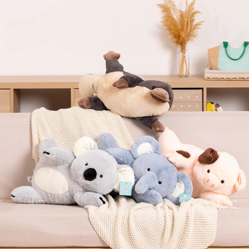 

50cmPlatypus Stuffed Toy Plush Furry Kawaii Gifts Children Cute With Blue Elephant Koala Pig Duckbill Soft Home Decoration Kids