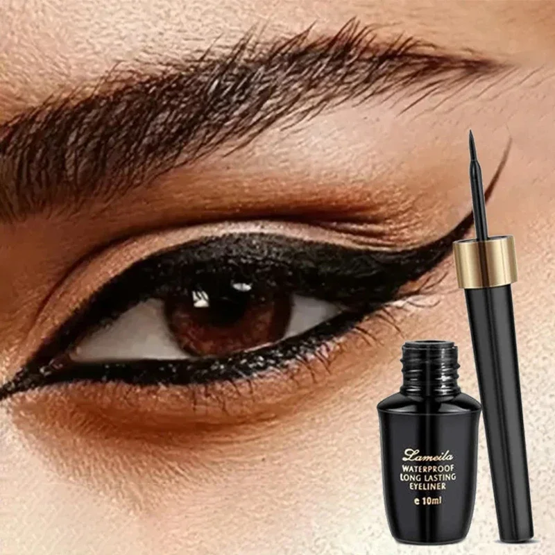 Penna per Eyeliner impermeabile trucco liquido nero ad asciugatura rapida testina Ultra-fine penna a pennello piccola liquida