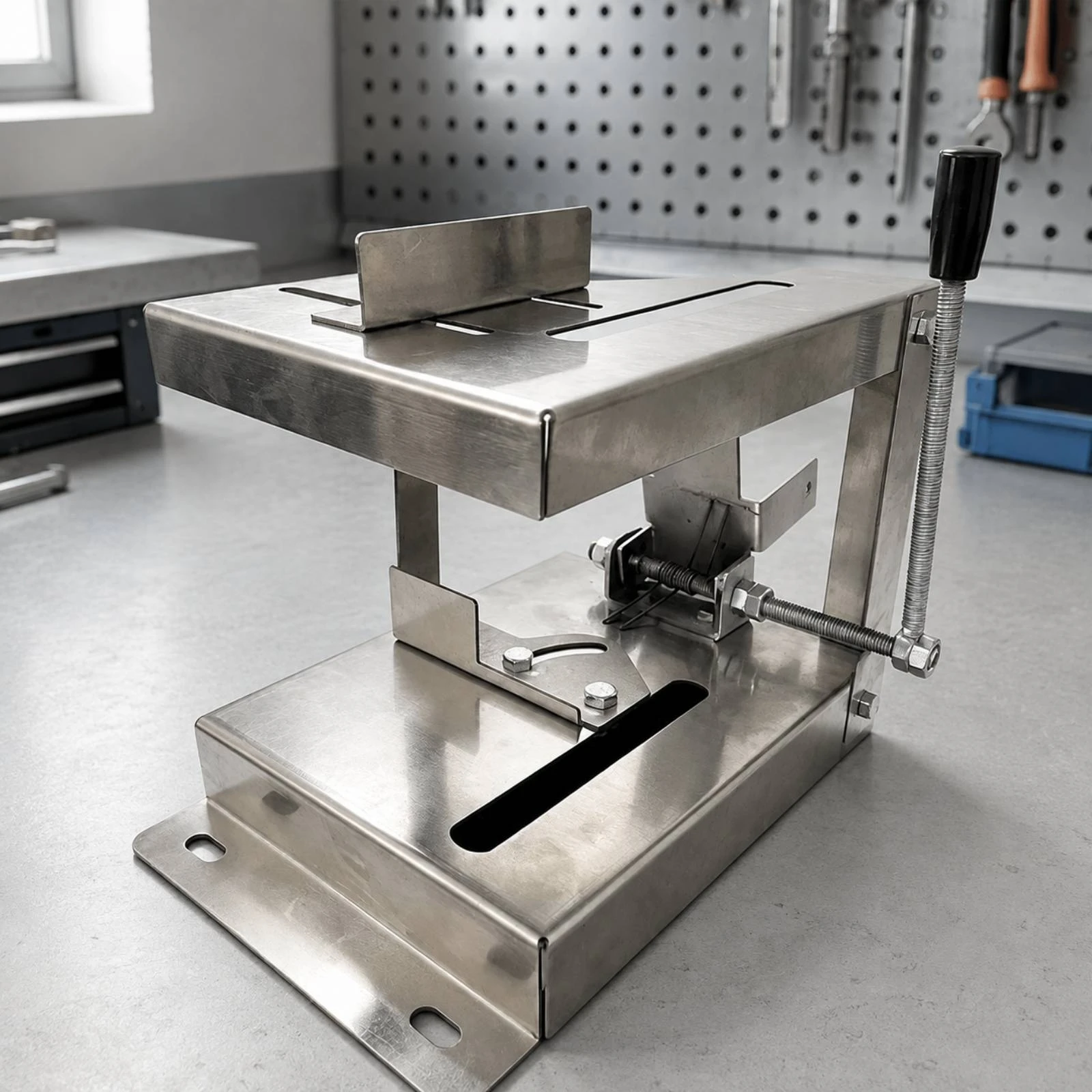 Angle Grinder Cutting Stand Metal Angle Grinder Stand with Guide Plate Adjustable Cutting Tool Holder Stable Wide Compatibility