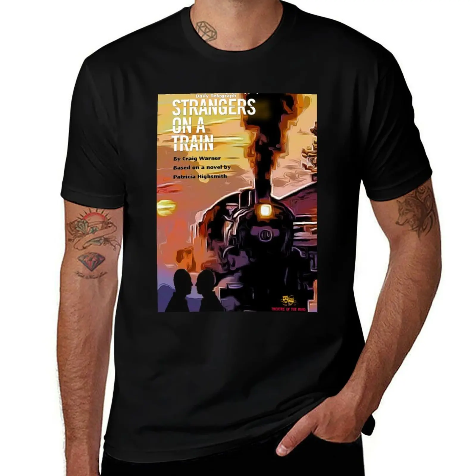 

THEATRE POSTER: STRANGERS ON A TRAIN T-Shirt plus size clothes graphic shirts anime clothes mens graphic t-shirts anime