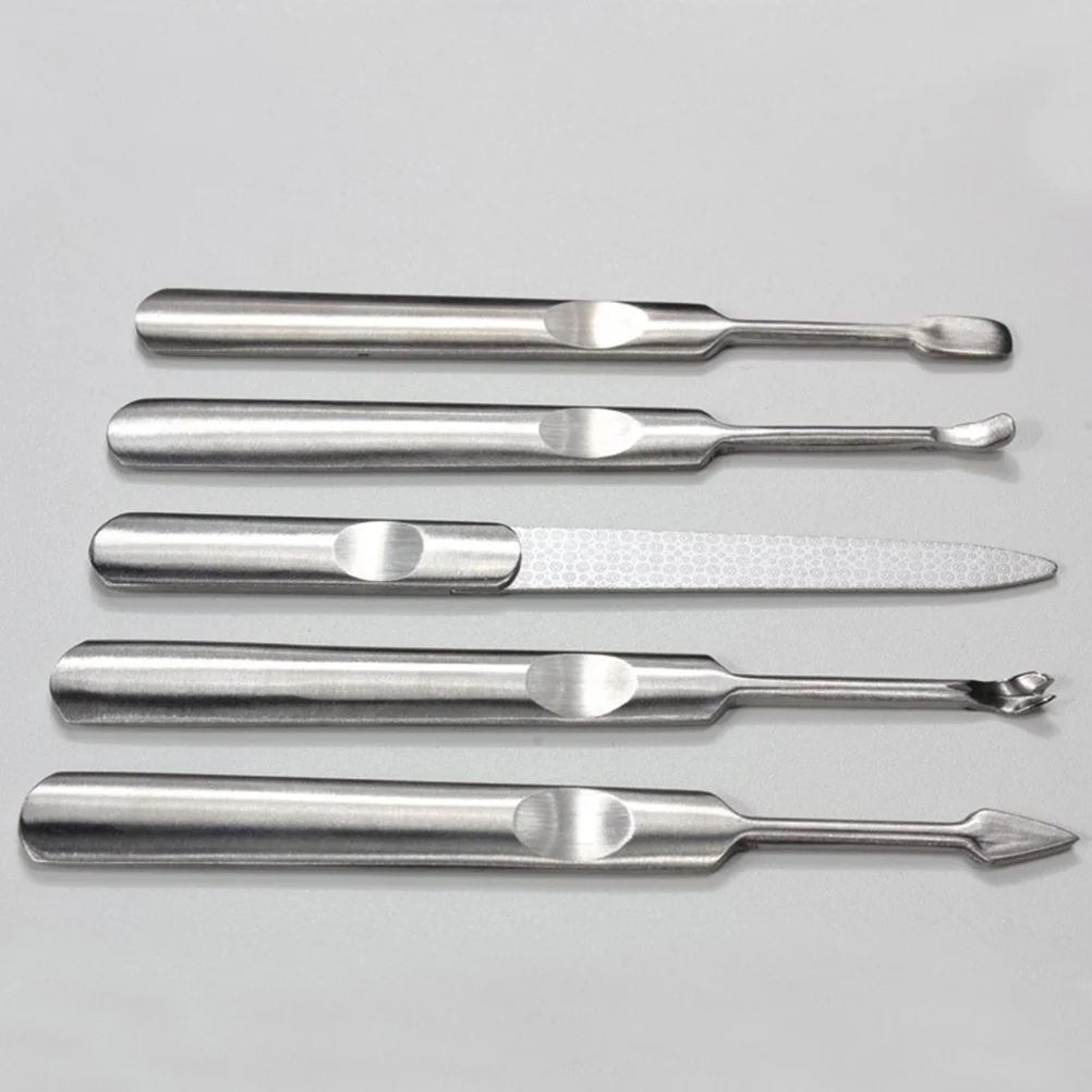 Stainless Steel Pedicure Miss Nail Tools Russian Manicure Drill Bits Brush Cuticle Pusher