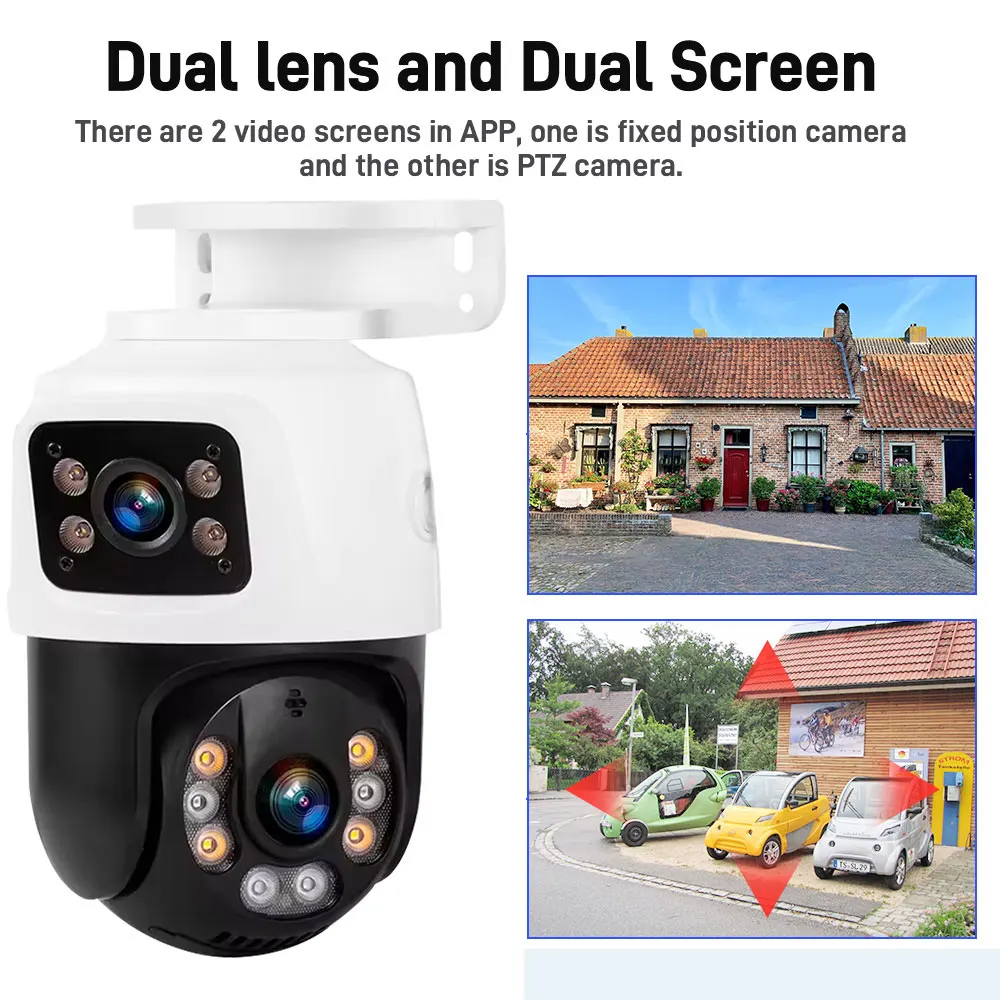 10CH POE 8MP PTZ Dual Lens Camera System Video Surveillance Kit Security Camera Humanoid Detection Outdoor Camera