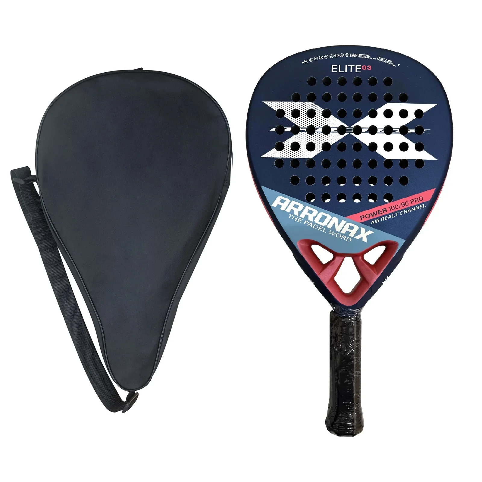 ARRONAX Tennis Padel Racket with Cover, Advanced Paddle Racket 12K 18K 24K Carbon Fiber, 3D Face, EVA Soft Teach Rubber