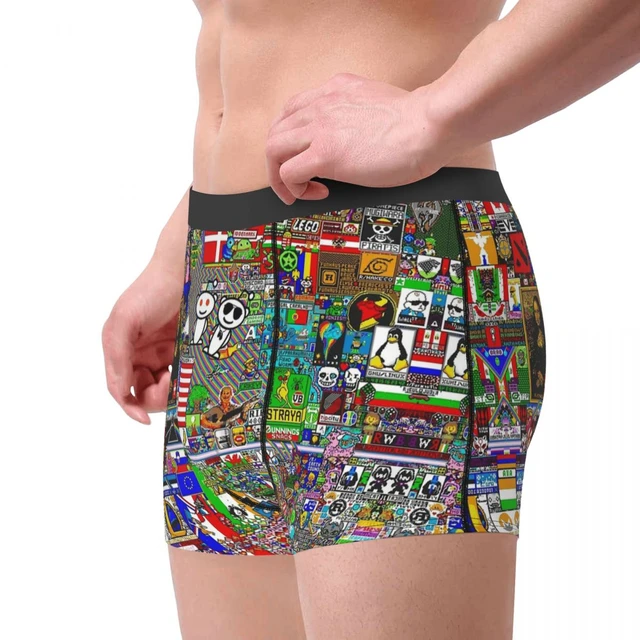 2022 Reddit R Place Pixel Art Underpants Cotton Panties Male Underwear Sexy Shorts Boxer Briefs Boxers AliExpress
