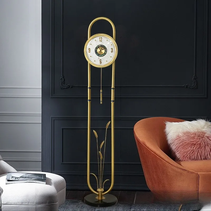 household creative wheat ears fashion decorative clock European living room atmosphere creative vertical clock