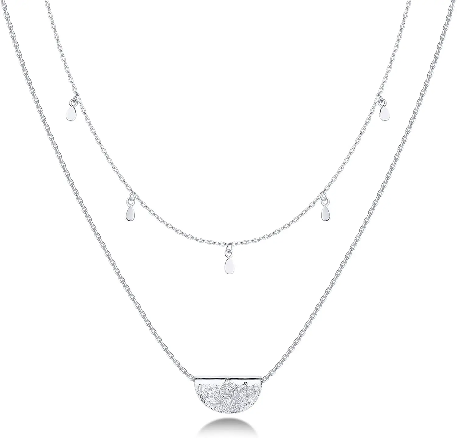 

Многослойные ожерелья Pavoi с позолотой 14K | Стильные минималистичные подвески-колье | Бар, Круг, Лотос, Диск, Жетон, Гор