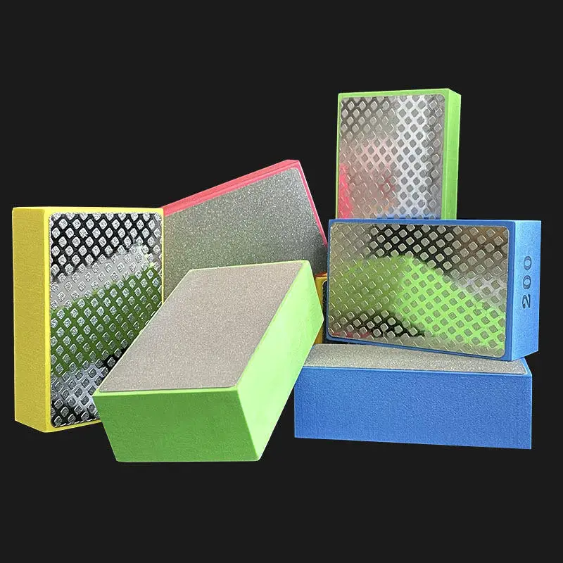 60/100/200/400# Diamond Hand Polishing Pads Tile Glass Abrasive Grinding Block Pad Stone Abrasive Sanding Disc Polisher Tool