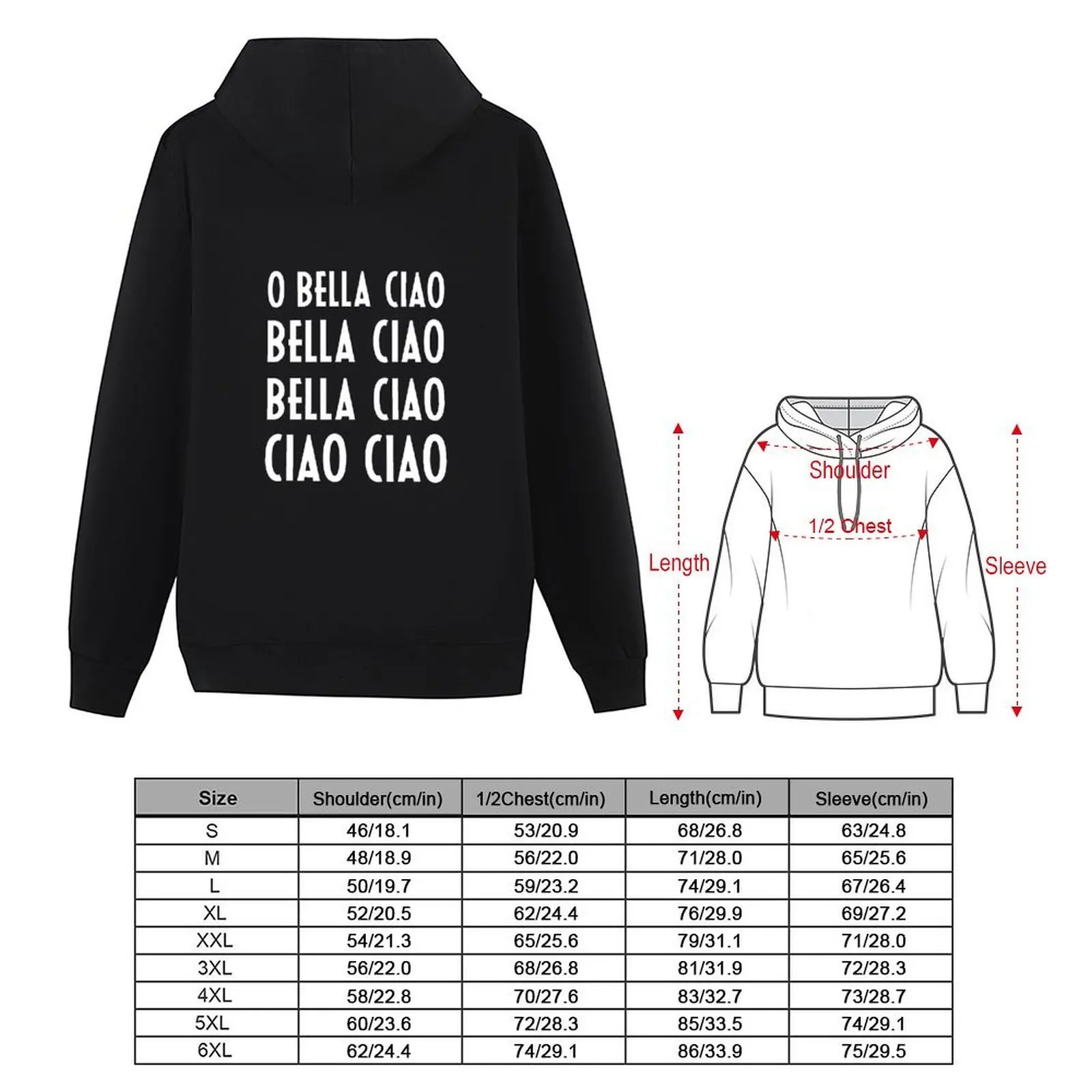 Oh bella ciao moletom com capuz masculino suéter de inverno camisetas gráficas roupas masculinas estilo coreano roupas masculinas moletons