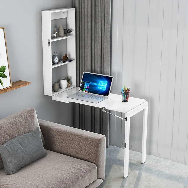 Wall-wall foldable table Small apartment with various functions Home computer Small desk Simple wall-mounted rack Dining table