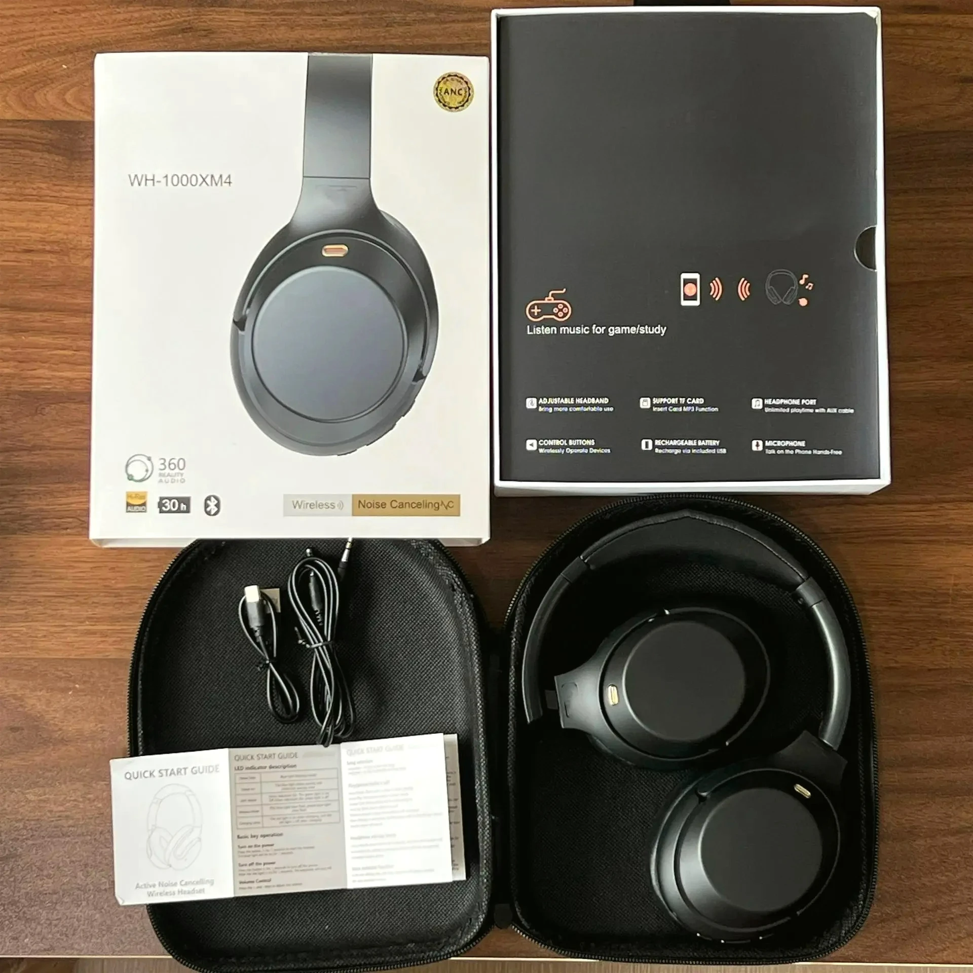 

Новые высококачественные беспроводные Bluetooth-наушники WH1000XM4 с активным шумоподавлением, для звонков и занятий спортом, с чехлом для хранения